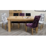 Bordeaux Oak Twin Panel LARGE Extending Dining Table 